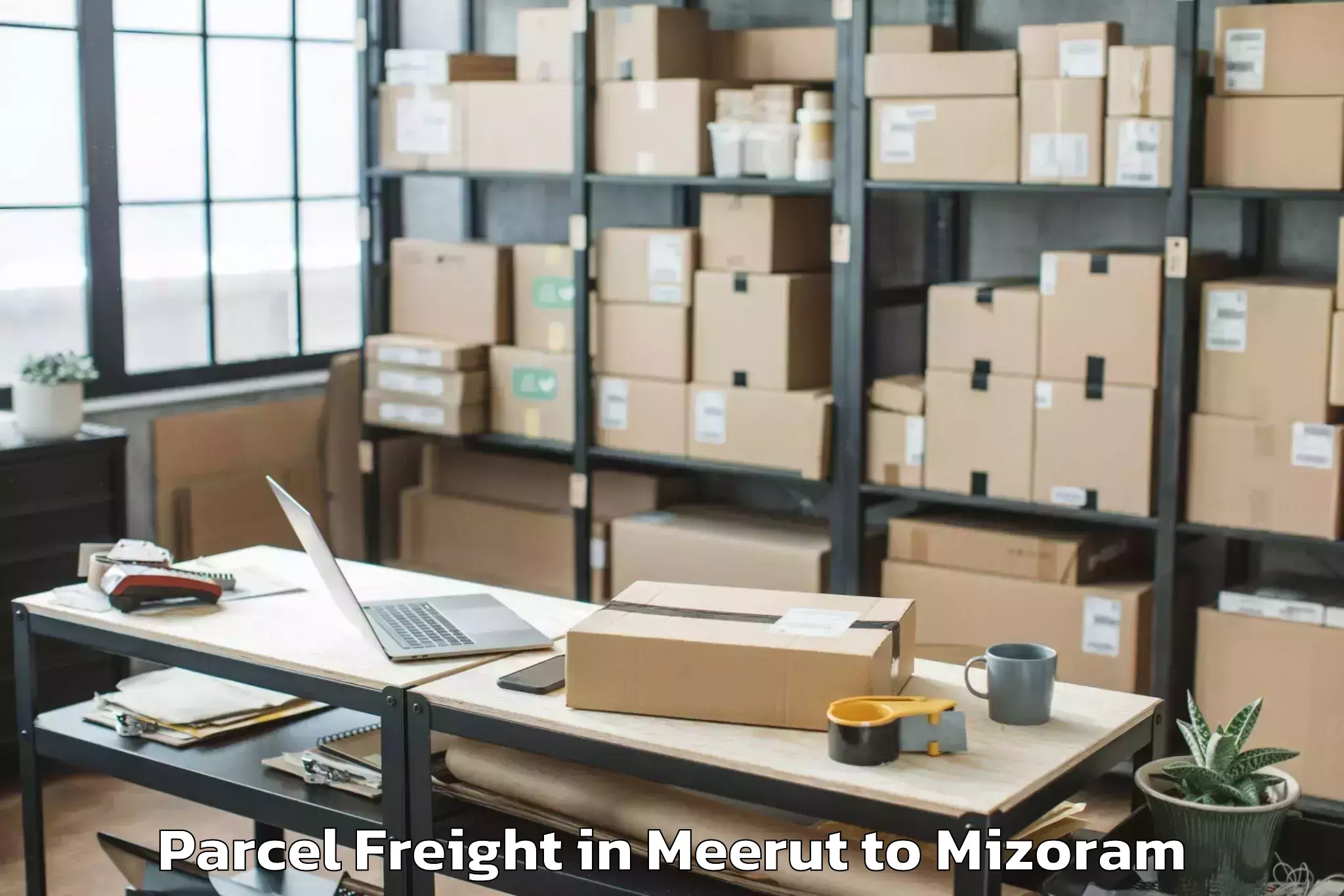 Leading Meerut to Aibawk Parcel Freight Provider